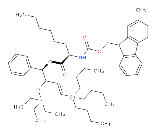(2R)-(1R,E)-1-phenyl-4-(tributylstannyl)-2-((triethylsilyl)oxy)but-3-en-1-yl 2-((((9H-fluoren-9-yl)methoxy)carbonyl)amino)octanoate