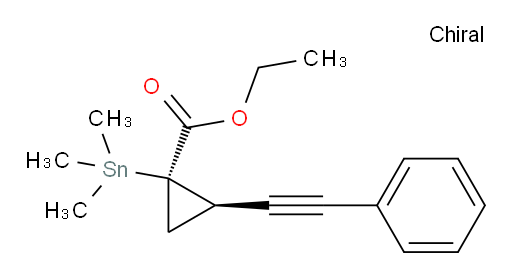 (1R,2R)-ethyl 2-(phenylethynyl)-1-(trimethylstannyl)cyclopropanecarboxylate