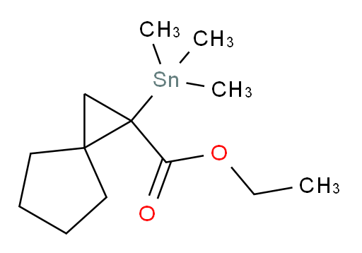 ethyl 1-(trimethylstannyl)spiro[2.4]heptane-1-carboxylate