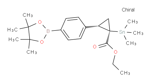 (1R,2S)-ethyl 2-(4-(4,4,5,5-tetramethyl-1,3,2-dioxaborolan-2-yl)phenyl)-1-(trimethylstannyl)cyclopropanecarboxylate