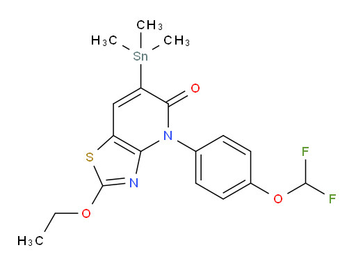 4-(4-(difluoromethoxy)phenyl)-2-ethoxy-6-(trimethylstannyl)thiazolo[4,5-b]pyridin-5(4H)-one