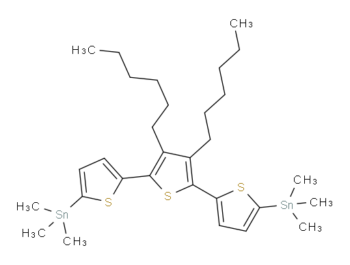 (3',4'-dihexyl-[2,2':5',2''-terthiophene]-5,5''-diyl)bis(trimethylstannane)