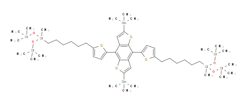 3,3'-((5,5'-(2,6-bis(trimethylstannyl)benzo[1,2-b:4,5-b']dithiophene-4,8-diyl)bis(thiophene-5,2-diyl))bis(hexane-6,1-diyl))bis(1,1,1,3,5,5,5-heptamethyltrisiloxane)