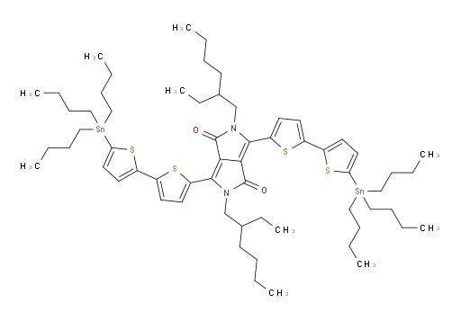2,5-bis(2-ethylhexyl)-3,6-bis(5'-(tributylstannyl)-[2,2'-bithiophen]-5-yl)pyrrolo[3,4-c]pyrrole-1,4(2H,5H)-dione