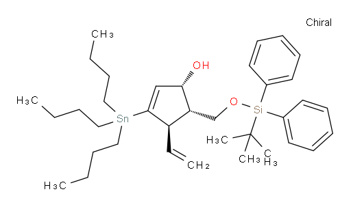 (1R,4R,5S)-5-(((tert-butyldiphenylsilyl)oxy)methyl)-3-(tributylstannyl)-4-vinylcyclopent-2-enol