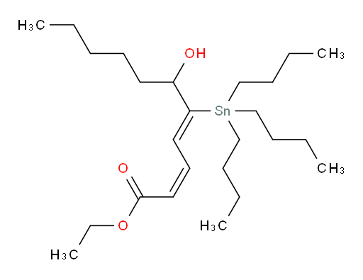 (2Z,4Z)-ethyl 6-hydroxy-5-(tributylstannyl)undeca-2,4-dienoate