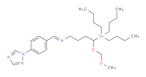(E)-N-(4-(1H-1,2,4-triazol-1-yl)benzylidene)-4-(methoxymethoxy)-4-(tributylstannyl)butan-1-amine