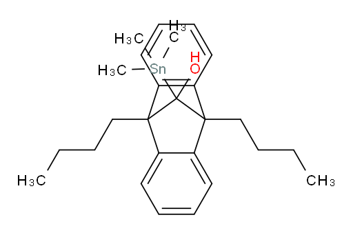 9,10-dibutyl-11-(trimethylstannyl)-9,10-dihydro-9,10-methanoanthracen-11-ol