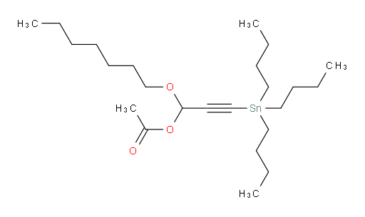 1-(heptyloxy)-3-(tributylstannyl)prop-2-yn-1-yl acetate