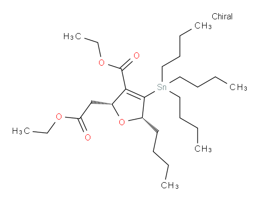 (2R,5S)-ethyl 5-butyl-2-(2-ethoxy-2-oxoethyl)-4-(tributylstannyl)-2,5-dihydrofuran-3-carboxylate