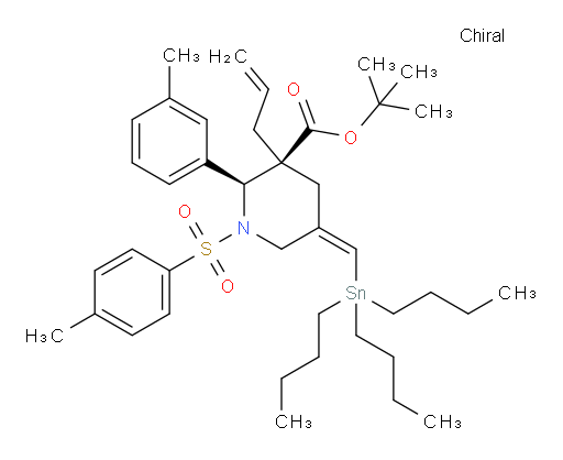 (2S,3S,Z)-tert-butyl 3-allyl-2-(m-tolyl)-1-tosyl-5-((tributylstannyl)methylene)piperidine-3-carboxylate