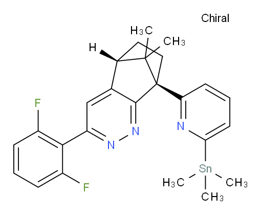 (5R,8S)-3-(2,6-difluorophenyl)-9,9-dimethyl-8-(6-(trimethylstannyl)pyridin-2-yl)-5,6,7,8-tetrahydro-5,8-methanocinnoline
