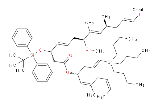 (3S,4E,7S,8E,10S,12E)-(R,1E,5Z,8Z)-6-methyl-1-(tributylstannyl)deca-1,5,8-trien-4-yl 3-((tert-butyldiphenylsilyl)oxy)-13-iodo-7-methoxy-8,10-dimethyltrideca-4,8,12-trienoate