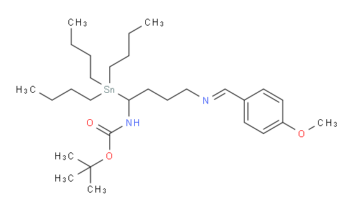 (E)-tert-butyl (4-((4-methoxybenzylidene)amino)-1-(tributylstannyl)butyl)carbamate