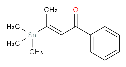 (E)-1-phenyl-3-(trimethylstannyl)but-2-en-1-one