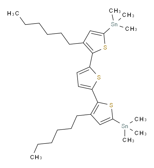 (3,3''-dihexyl-[2,2':5',2''-terthiophene]-5,5''-diyl)bis(trimethylstannane)