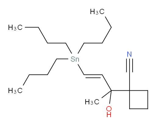 (E)-1-(2-hydroxy-4-(tributylstannyl)but-3-en-2-yl)cyclobutanecarbonitrile