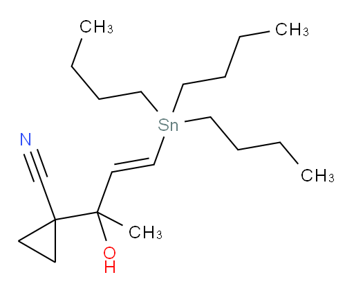 (E)-1-(2-hydroxy-4-(tributylstannyl)but-3-en-2-yl)cyclopropanecarbonitrile