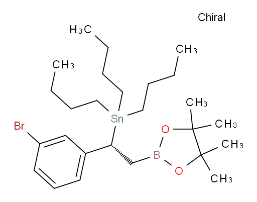 (R)-(1-(3-溴苯基)-2-(4,4,5,5-四甲基-1,3,2-二氧杂环己硼烷-2-基)乙基)三丁基锡烷