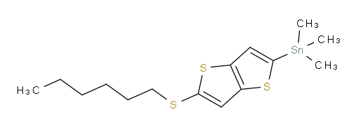(5-(hexylthio)thieno[3,2-b]thiophen-2-yl)trimethylstannane