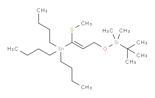 (E)-tert-butyldimethyl((3-(methylthio)-3-(tributylstannyl)allyl)oxy)silane