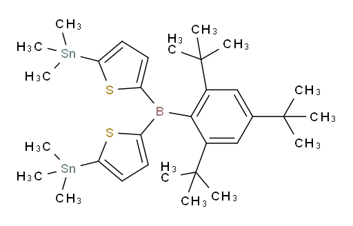 (5,5'-((2,4,6-tri-tert-butylphenyl)boranediyl)bis(thiophene-5,2-diyl))bis(trimethylstannane)