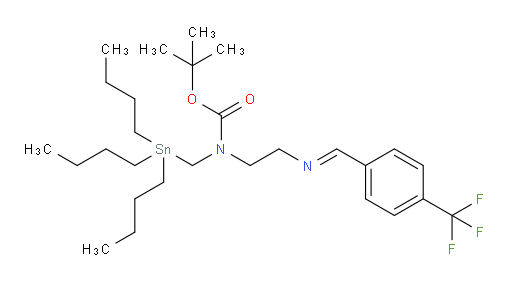 (E)-tert-butyl ((tributylstannyl)methyl)(2-((4-(trifluoromethyl)benzylidene)amino)ethyl)carbamate