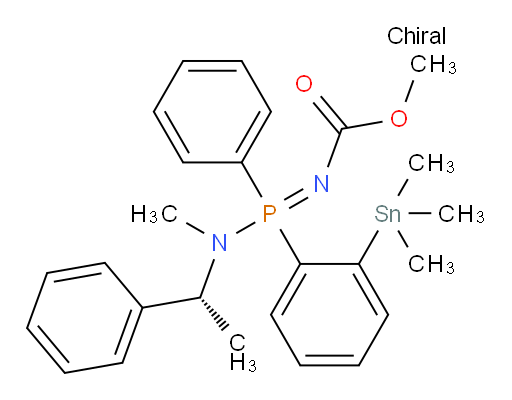 methyl ((S)-(methyl((R)-1-phenylethyl)amino)(phenyl)(2-(trimethylstannyl)phenyl)phosphoranylidene)carbamate