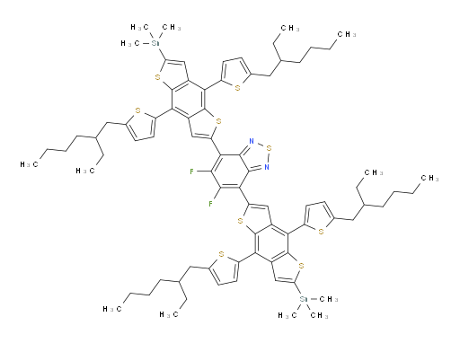 4,7-bis(4,8-bis(5-(2-ethylhexyl)thiophen-2-yl)-6-(trimethylstannyl)benzo[1,2-b:4,5-b']dithiophen-2-yl)-5,6-difluorobenzo[c][1,2,5]thiadiazole