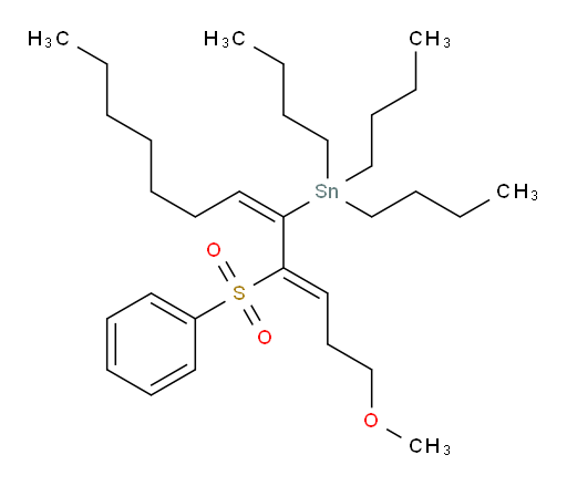 tributyl((3Z,5E)-1-methoxy-4-(phenylsulfonyl)dodeca-3,5-dien-5-yl)stannane