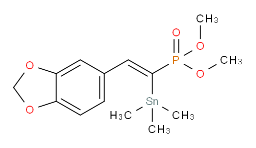 (Z)-dimethyl (2-(benzo[d][1,3]dioxol-5-yl)-1-(trimethylstannyl)vinyl)phosphonate