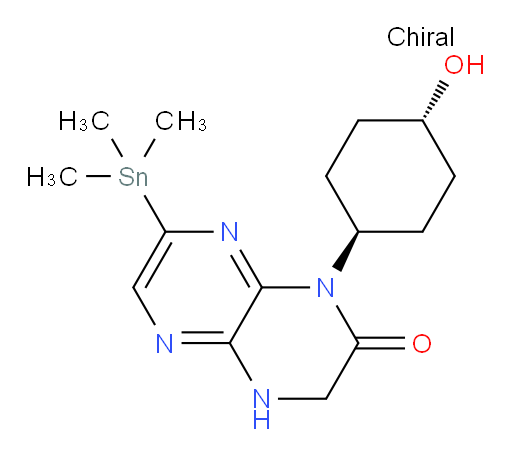 1-((1r,4r)-4-hydroxycyclohexyl)-7-(trimethylstannyl)-3,4-dihydropyrazino[2,3-b]pyrazin-2(1H)-one
