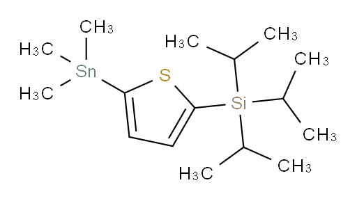 triisopropyl(5-(trimethylstannyl)thiophen-2-yl)silane