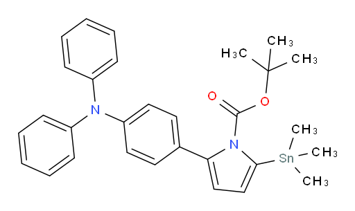 tert-butyl 2-(4-(diphenylamino)phenyl)-5-(trimethylstannyl)-1H-pyrrole-1-carboxylate