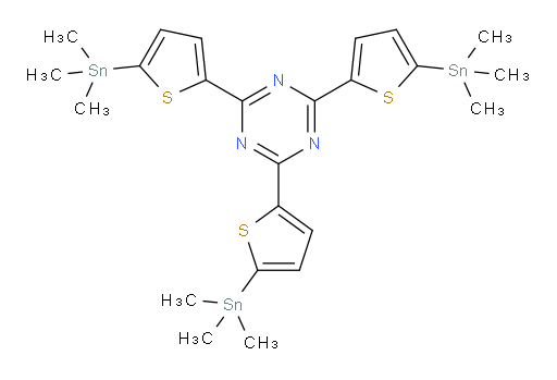 2,4,6-三(5-(三甲基锡基)噻吩-2-基)-1,3,5-三嗪