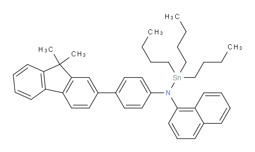 1,1,1-三丁基-N-(4-(9,9-二甲基-9H-芴-2-基)苯基)-N-(萘-1-基)锡杂n胺