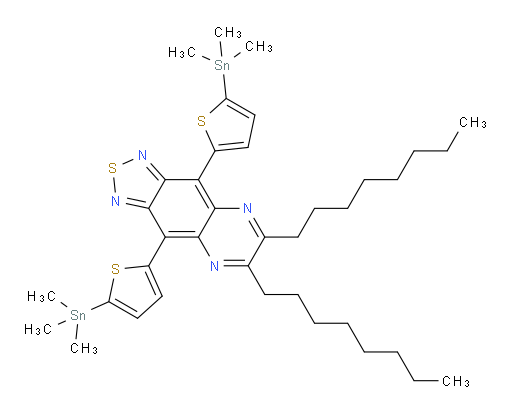6,7-dioctyl-4,9-bis(5-(trimethylstannyl)thiophen-2-yl)-[1,2,5]thiadiazolo[3,4-g]quinoxaline