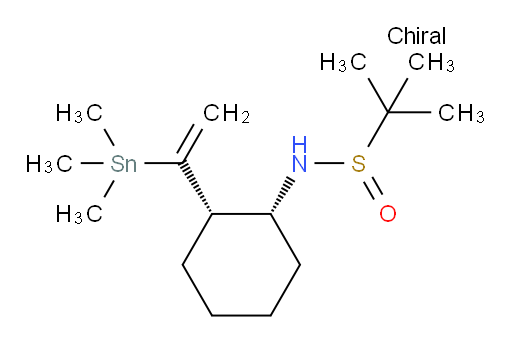 (S)-2-methyl-N-((1R,2S)-2-(1-(trimethylstannyl)vinyl)cyclohexyl)propane-2-sulfinamide