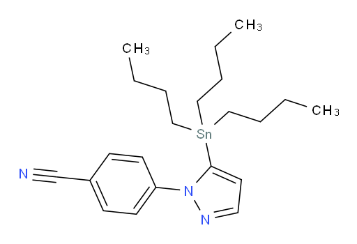4-(5-(tributylstannyl)-1H-pyrazol-1-yl)benzonitrile