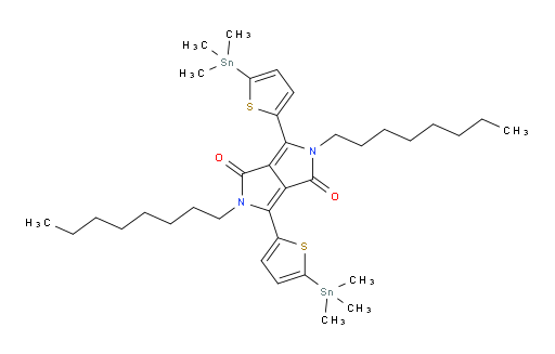 2,5-dioctyl-3,6-bis(5-(trimethylstannyl)thiophen-2-yl)pyrrolo[3,4-c]pyrrole-1,4(2H,5H)-dione