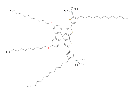 (5,5'-(3',6'-bis(decyloxy)spiro[cyclopenta[1,2-b:5,4-b']dithiophene-4,9'-fluorene]-2,6-diyl)bis(3-dodecylthiophene-5,2-diyl))bis(trimethylstannane)