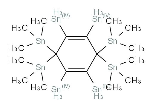 (2,3,5,6-tetrastannylcyclohexa-2,5-diene-1,1,4,4-tetrayl)tetrakis(trimethylstannane)
