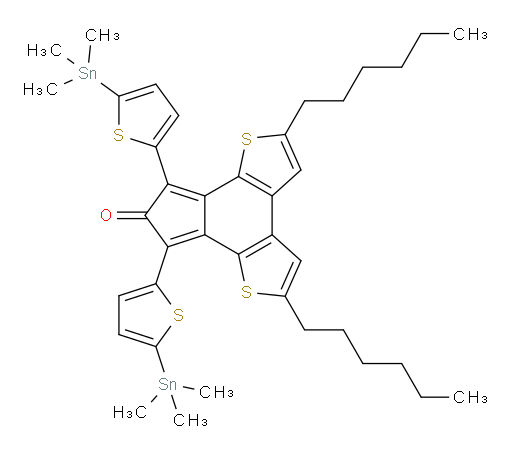 2,5-dihexyl-7,9-bis(5-(trimethylstannyl)thiophen-2-yl)-8H-indeno[4,5-b:7,6-b']dithiophen-8-one