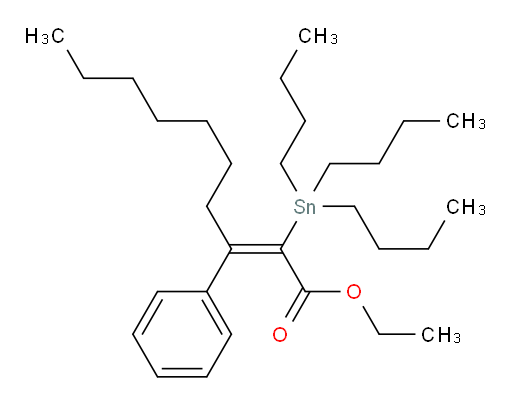 (E)-ethyl 3-phenyl-2-(tributylstannyl)dec-2-enoate