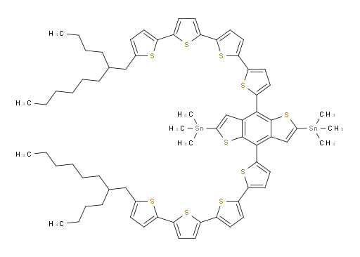 (4,8-bis(5'''-(2-butyloctyl)-[2,2':5',2'':5'',2'''-quaterthiophen]-5-yl)benzo[1,2-b:4,5-b']dithiophene-2,6-diyl)bis(trimethylstannane)