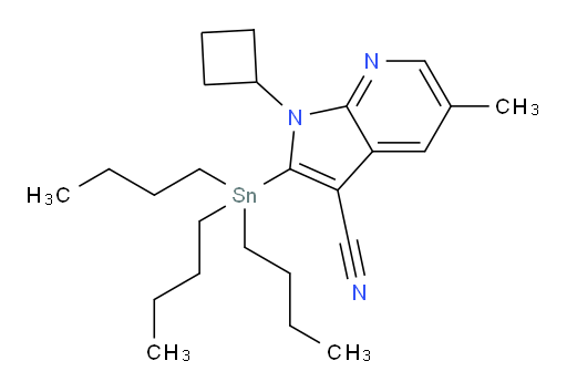 1-cyclobutyl-5-methyl-2-(tributylstannyl)-1H-pyrrolo[2,3-b]pyridine-3-carbonitrile