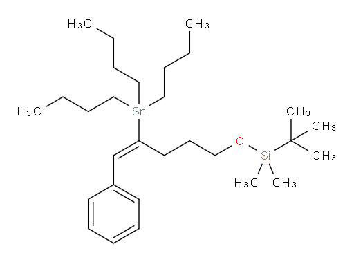 (E)-tert-butyldimethyl((5-phenyl-4-(tributylstannyl)pent-4-en-1-yl)oxy)silane