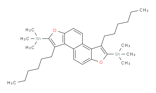 (3,8-dihexylnaphtho[2,1-b:6,5-b']difuran-2,7-diyl)bis(trimethylstannane)