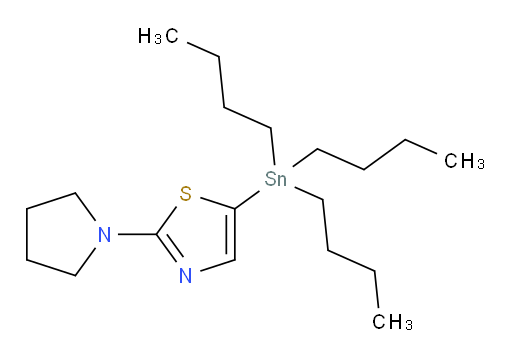 2-(pyrrolidin-1-yl)-5-(tributylstannyl)thiazole
