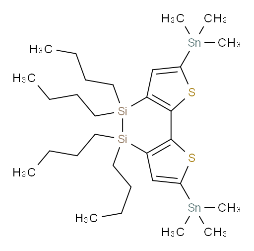 4,4,5,5-tetrabutyl-2,7-bis(trimethylstannyl)-4,5-dihydro-[1,2]disilino[4,3-b:5,6-b']dithiophene
